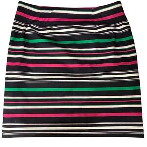 💙🩷NWT TALBOTS Striped Deep Navy, Pink, and Green Women's Skirt size 12 side zip